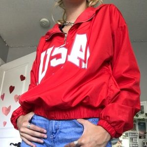 RED USA WINDBREAKER